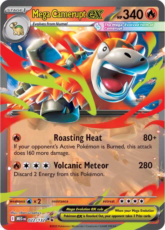 Mega Camerupt ex (022/132) Double Rare