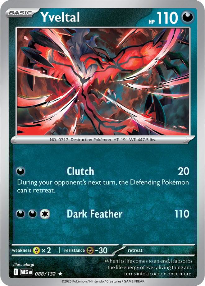 Yveltal (088/132) Rare Holo Foil