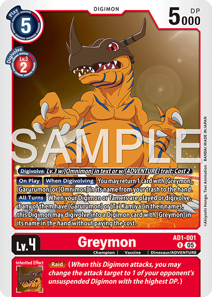 Greymon (AD1-001) Rare