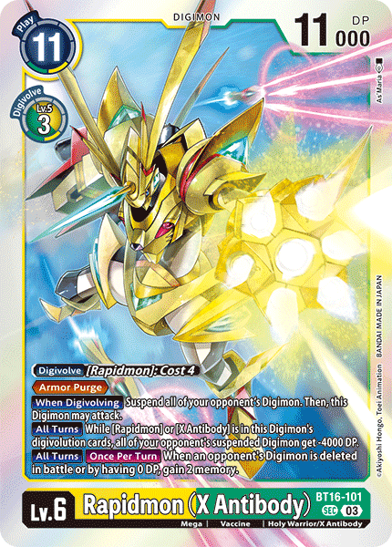 Rapidmon (X Antibody) (BT16-101) Secret Rare
