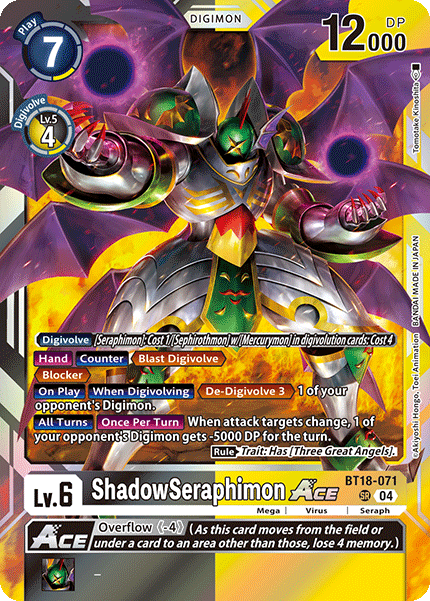 ShadowSeraphimon ACE (BT18-071) Super Rare