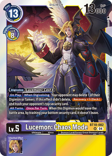 Lucemon: Chaos Mode (BT18-082) Super Rare