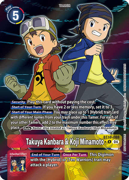 Takuya Kanbara & Koji Minamoto (BT18-088) Box Topper