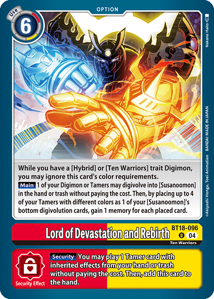 Lord of Devastation and Rebirth (BT18-096) Uncommon