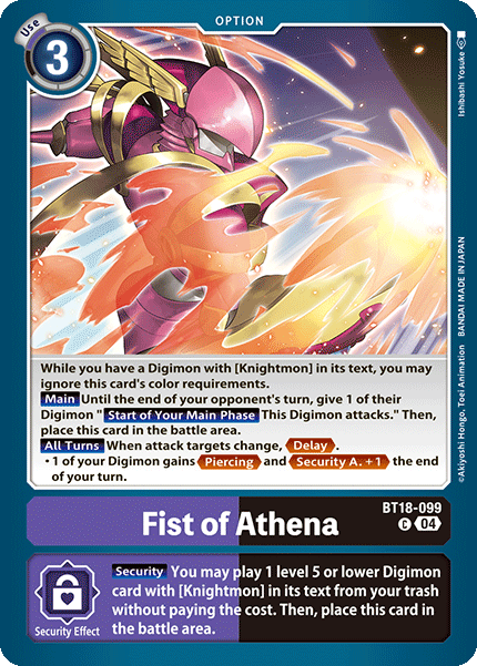 Fist of Athena (BT18-099) Common