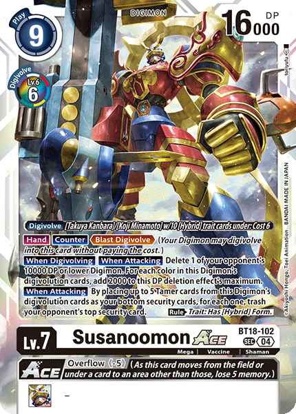 Susanoomon ACE (BT18-102) Secret Rare