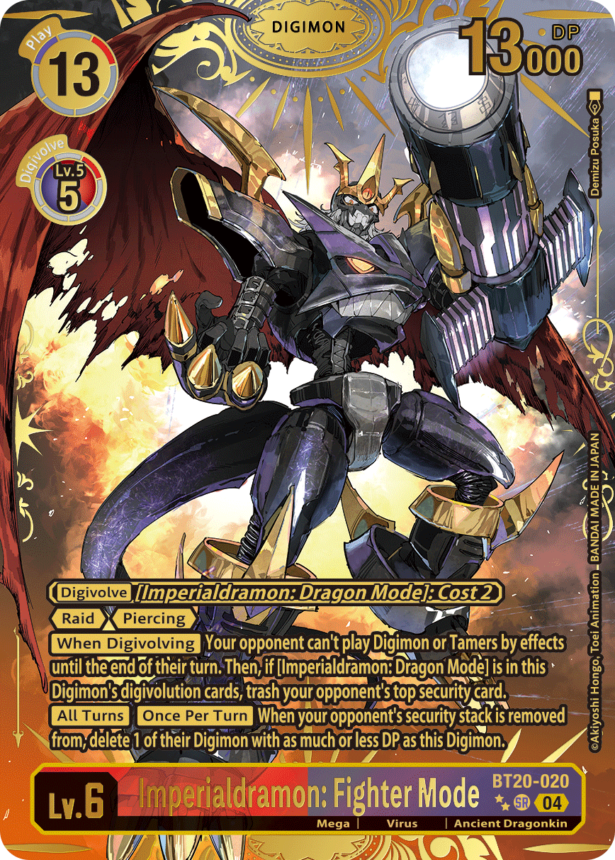 Imperialdramon: Fighter Mode (BT20-020) 2 Stars Rare