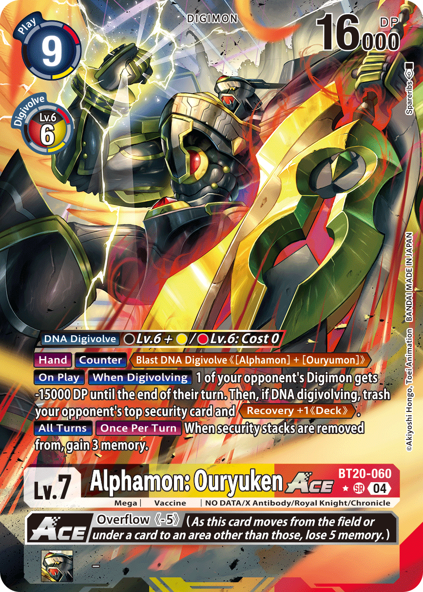 Alphamon: Ouryuken ACE (BT20-060) Alternative Art