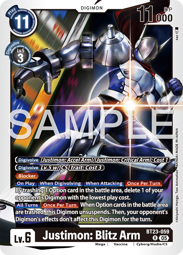 Justimon: Blitz Arm (BT23-059) Rare