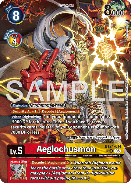 (Pre-order 23/01/2026) Aegiochusmon (BT24-014) Alternative Art