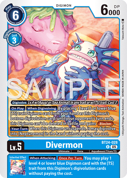 (Pre-order 23/01/2026) Divermon (BT24-028) Rare