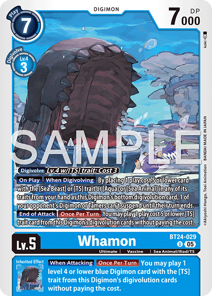 (Pre-order 23/01/2026) Whamon (BT24-029) Uncommon