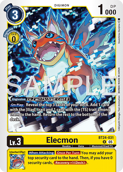 (Pre-order 23/01/2026) Elecmon (BT24-031) Rare