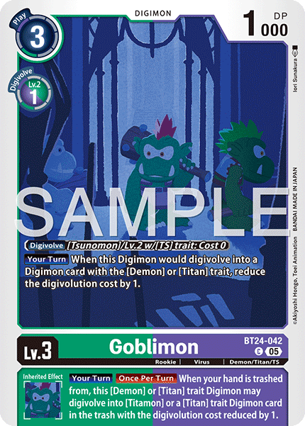 (Pre-order 23/01/2026) Goblimon (BT24-042) Common