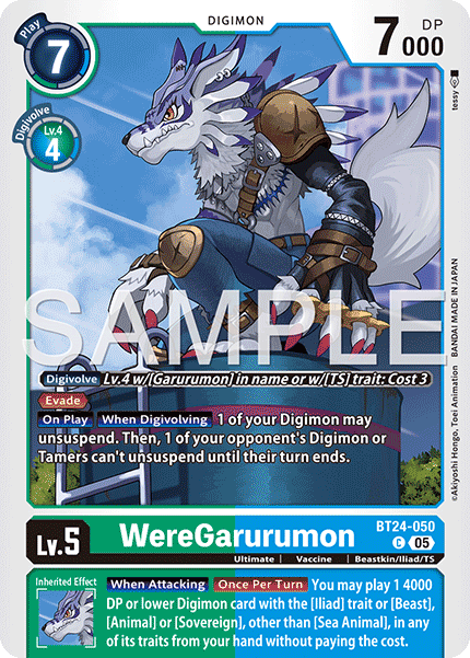 (Pre-order 23/01/2026) WereGarurumon (BT24-050) Common