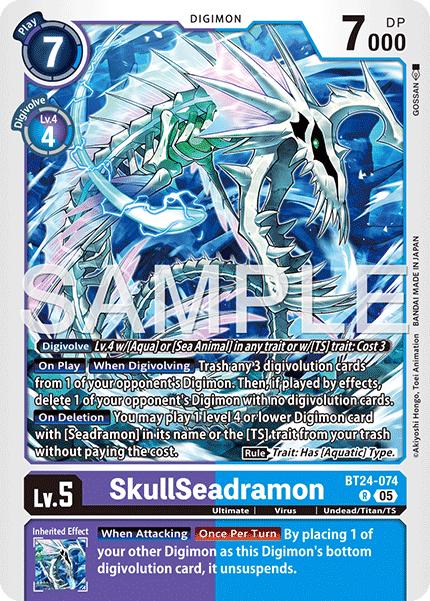 (Pre-order 23/01/2026) SkullSeadramon (BT24-074) Rare