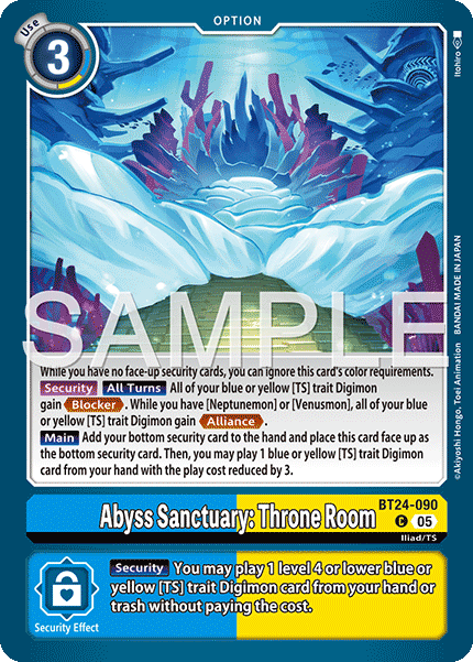 (Pre-order 23/01/2026) Abyss Sanctuary: Throne Room (BT24-090) Common