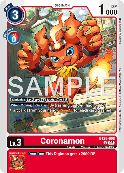 (Pre-order 22/05/2026) Coronamon (BT25-008) Uncommon