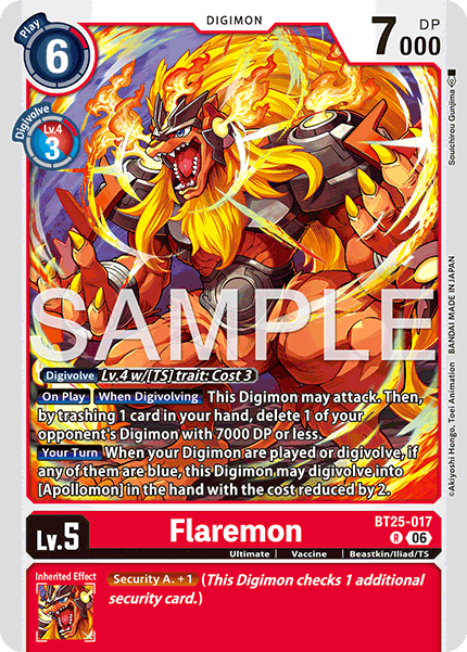 (Pre-order 22/05/2026) Flaremon (BT25-017) Rare