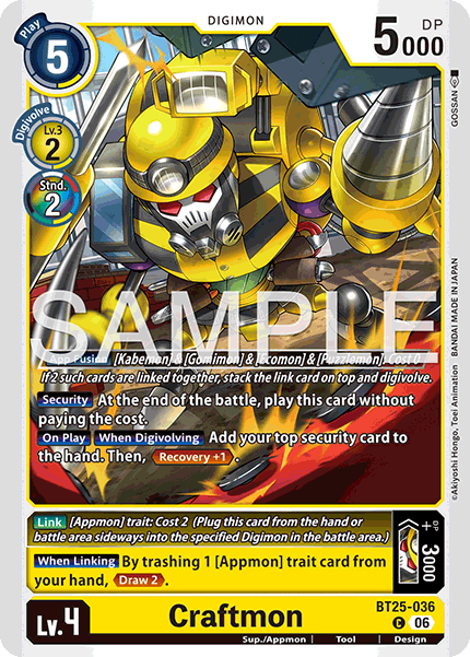 (Pre-order 22/05/2026) Craftmon (BT25-036) Common