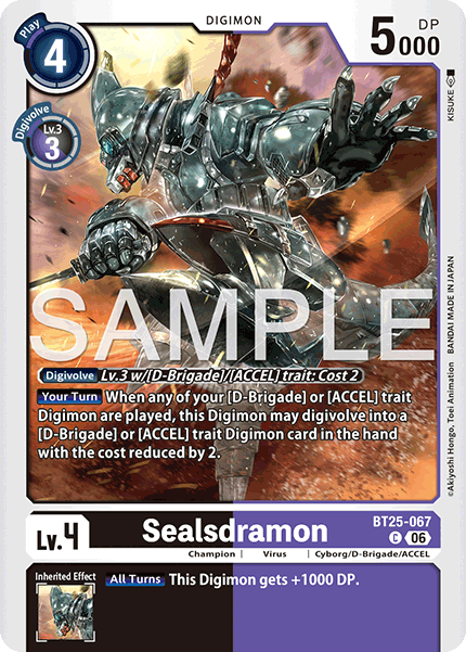 (Pre-order 22/05/2026) Sealsdramon (BT25-067) Common