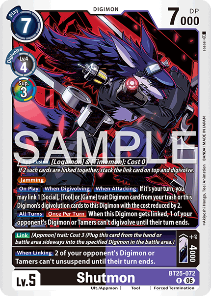(Pre-order 22/05/2026) Shutmon (BT25-072) Rare