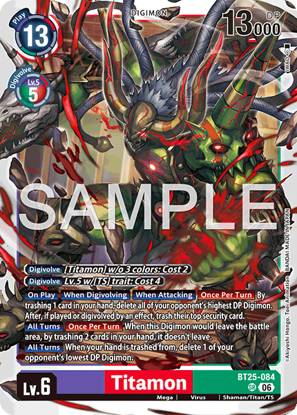 (Pre-order 22/05/2026) Titamon (BT25-084) Super Rare