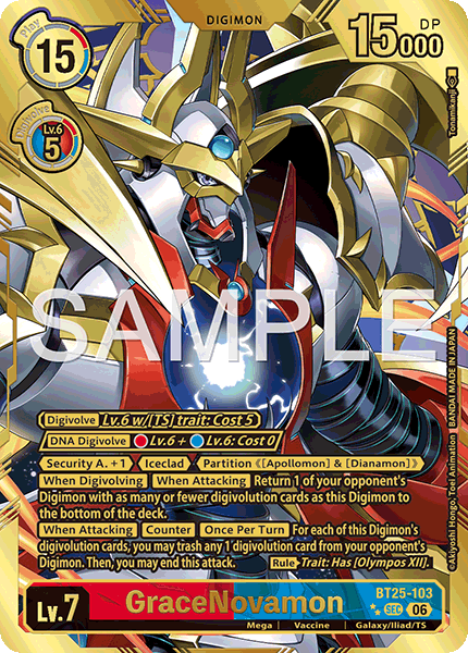 GraceNovamon (BT25-103) 2 Stars Gold Rare