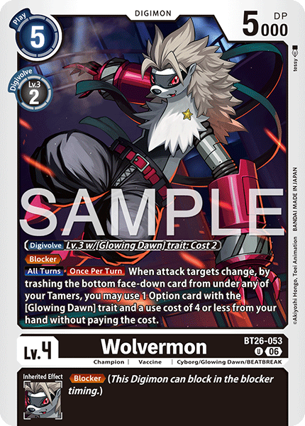 (Pre-order 28/08/2026) Wolvermon (BT26-053) Uncommon