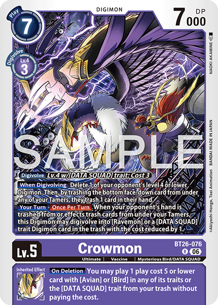 (Pre-order 28/08/2026) Crowmon (BT26-076) Rare