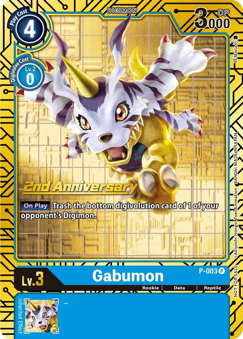 Gabumon P-003 (2nd Anniversary Gold Stamped)