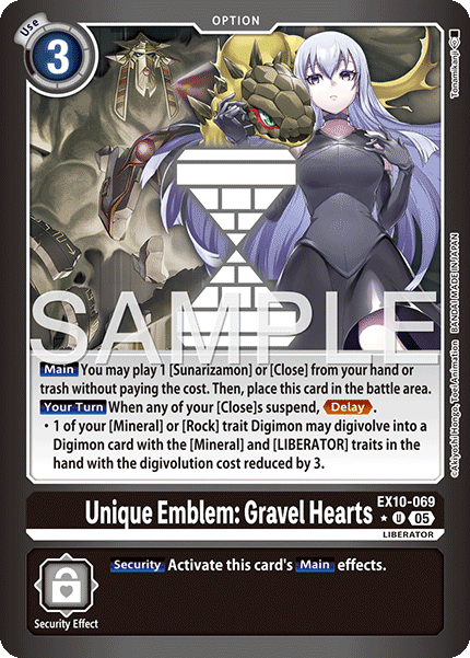 Unique Emblem: Gravel Hearts (EX10-069) Limited Uncommon