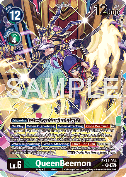 QueenBeemon (EX11-034) Box Topper