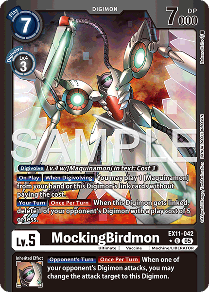 MockingBirdmon (EX11-042) Limited Uncommon
