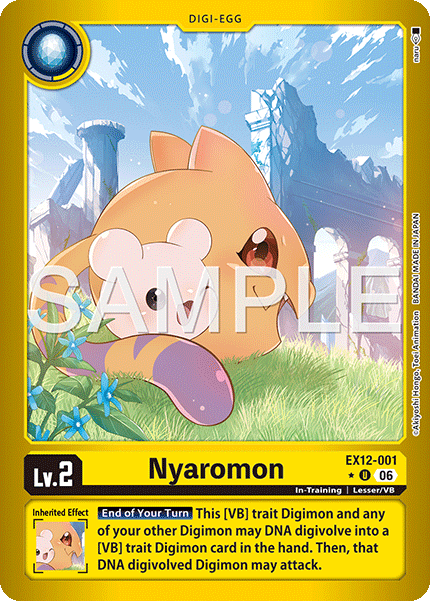 (Pre-order 3rd July 2026) Nyaromon (EX12-001) Limited Uncommon