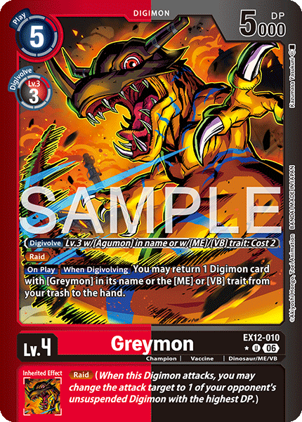 (Pre-order 3rd July 2026) Greymon (EX12-010) Limited Uncommon