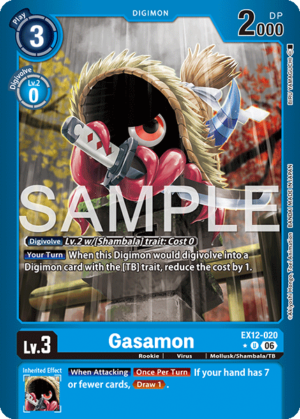 (Pre-order 3rd July 2026) Gasamon (EX12-020) Limited Uncommon