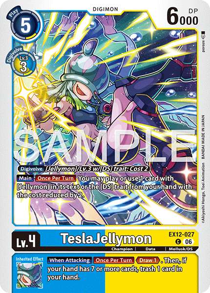 (Pre-order 3rd July 2026) TeslaJellymon (EX12-027) Common