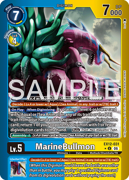 (Pre-order 3rd July 2026) MarineBullmon (EX12-031) Limited Uncommon
