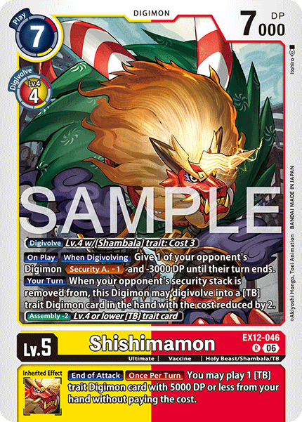 (Pre-order 3rd July 2026) Shishimamon (EX12-046) Rare