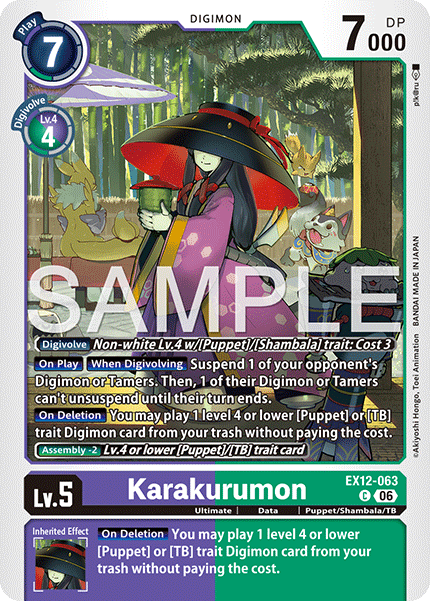 (Pre-order 3rd July 2026) Karakurumon (EX12-063) Common
