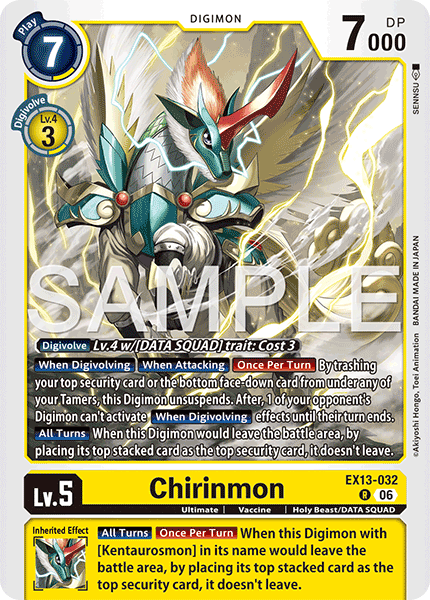 (Pre-order 2nd October 2026) Chirinmon (EX13-032) Rare