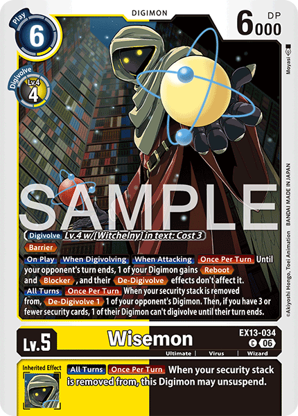 (Pre-order 2nd October 2026) Wisemon (EX13-034) Common