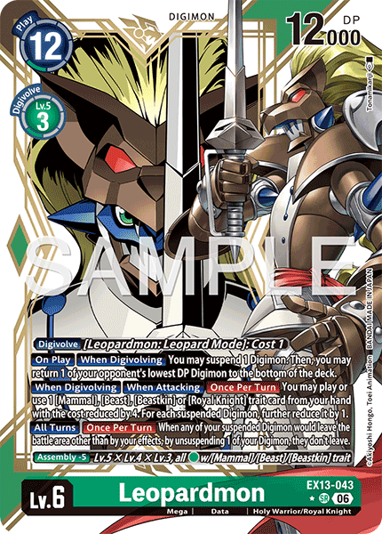 (Pre-order 2nd October 2026) Leopardmon (EX13-043) Alternative Art