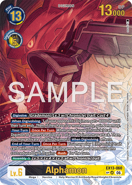 (Pre-order 2nd October 2026) Alphamon (EX13-060) SP Alternative Art