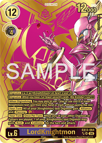 (Pre-order 2nd October 2026) LordKnightmon (EX13-064) Gold Finish