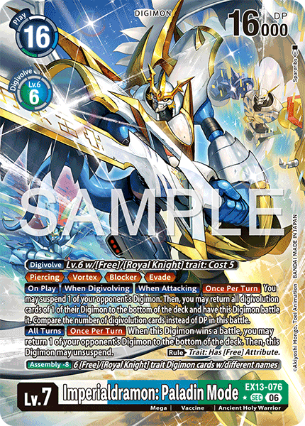 (Pre-order 2nd October 2026) Imperialdramon: Paladin Mode (EX13-076) Alternative Art