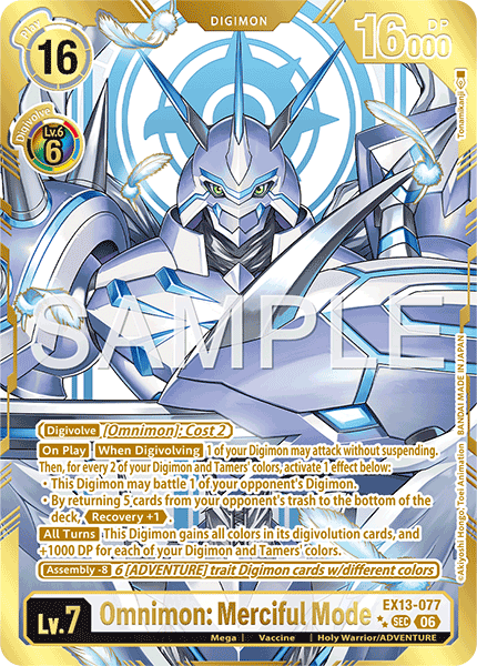 (Pre-order 2nd October 2026) Omnimon: Merciful Mode (EX13-077) 2 Stars Gold Rare