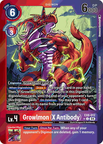 Growlmon (X Antibody) (EX8-012) Limited Common