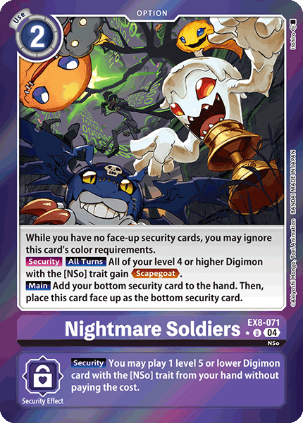 Nightmare Soldiers (EX8-071) Limited Uncommon